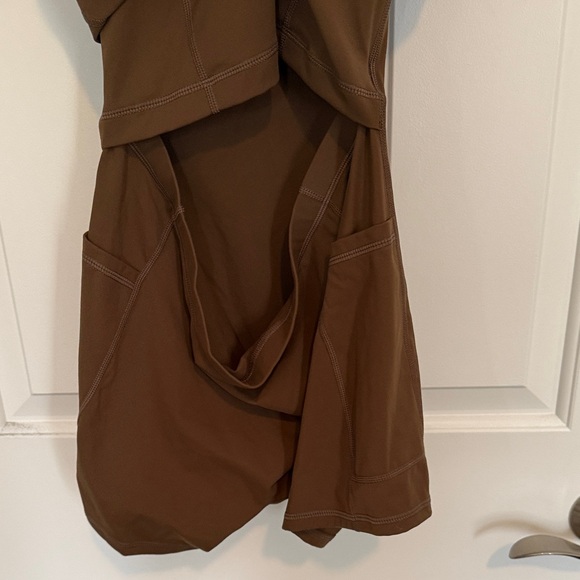 Halara Softlyzero Plush Brown Strappy Athletic Dress - Picture 6 of 7